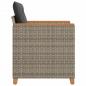 Preview: Gartensessel mit Kissen Grau Poly Rattan