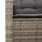 Preview: Gartensessel mit Kissen Grau Poly Rattan