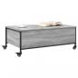 Preview: Couchtisch mit Rollen Grau Sonoma 91x55x34 cm Holzwerkstoff