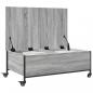 Preview: Couchtisch mit Rollen Grau Sonoma 91x55x34 cm Holzwerkstoff