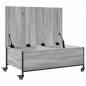 Preview: Couchtisch mit Rollen Grau Sonoma 91x55x34 cm Holzwerkstoff