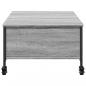 Preview: Couchtisch mit Rollen Grau Sonoma 91x55x34 cm Holzwerkstoff