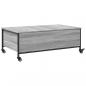 Preview: Couchtisch mit Rollen Grau Sonoma 91x55x34 cm Holzwerkstoff