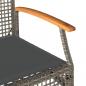 Preview: 4-tlg. Garten-Lounge-Set mit Kissen Grau Poly Rattan