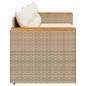 Preview: Gartensofa mit Kissen 3-Sitzer Beige Poly Rattan