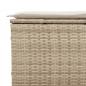 Preview: Gartensofa mit Kissen 3-Sitzer Beige Poly Rattan