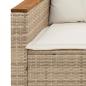 Preview: Gartensofa mit Kissen 3-Sitzer Beige Poly Rattan