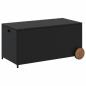 Preview: Gartentruhe mit Rollen Schwarz 190L Poly Rattan