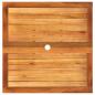 Preview: Gartentisch Grau 80x80x75 cm Poly Rattan Akazienholz