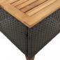 Preview: Gartentisch Schwarz 45x45x37 cm Poly Rattan Akazienholz