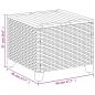 Preview: Gartentisch Schwarz 45x45x37 cm Poly Rattan Akazienholz