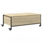 Preview: Couchtisch mit Rollen Sonoma-Eiche 91x55x34 cm Holzwerkstoff