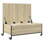 Preview: Couchtisch mit Rollen Sonoma-Eiche 91x55x34 cm Holzwerkstoff