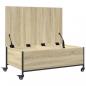 Preview: Couchtisch mit Rollen Sonoma-Eiche 91x55x34 cm Holzwerkstoff