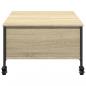 Preview: Couchtisch mit Rollen Sonoma-Eiche 91x55x34 cm Holzwerkstoff