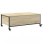 Preview: Couchtisch mit Rollen Sonoma-Eiche 91x55x34 cm Holzwerkstoff