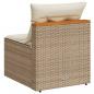 Preview: Gartensofas ohne Armlehnen mit Kissen 2 Stk. Beige Poly Rattan