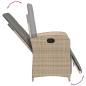 Preview: 9-tlg. Garten-Essgruppe mit Kissen Beige Poly Rattan