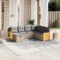 Preview: ARDEBO.de - 7-tlg. Garten-Sofagarnitur mit Kissen Beige Poly Rattan