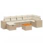 Preview: 8-tlg. Garten-Sofagarnitur mit Kissen Beige Poly Rattan