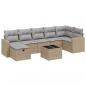 Preview: 8-tlg. Garten-Sofagarnitur mit Kissen Beige Poly Rattan