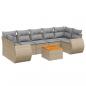 Preview: 8-tlg. Garten-Sofagarnitur mit Kissen Beige Poly Rattan