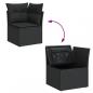 Preview: 8-tlg. Garten-Sofagarnitur mit Kissen Schwarz Poly Rattan