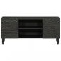 Preview: TV-Schrank Schwarz 105x33x46 cm Massivholz Mango