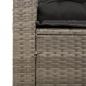 Preview: Gartensofa mit Kissen 3-Sitzer Grau Poly Rattan