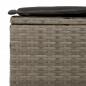 Preview: Gartensofa mit Kissen 3-Sitzer Grau Poly Rattan