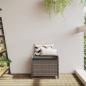 Preview: Gartenhocker mit Kissen Grau 58x46x46 cm Poly Rattan