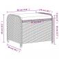 Preview: Gartenhocker mit Kissen Grau 58x46x46 cm Poly Rattan