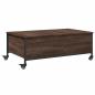 Preview: ARDEBO.de - Couchtisch mit Rollen Braun Eiche 91x55x34 cm Holzwerkstoff