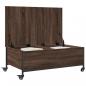 Preview: Couchtisch mit Rollen Braun Eiche 91x55x34 cm Holzwerkstoff