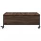 Preview: Couchtisch mit Rollen Braun Eiche 91x55x34 cm Holzwerkstoff