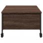 Preview: Couchtisch mit Rollen Braun Eiche 91x55x34 cm Holzwerkstoff