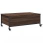 Preview: Couchtisch mit Rollen Braun Eiche 91x55x34 cm Holzwerkstoff