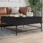 Preview: ARDEBO.de - Couchtisch Schwarz 95x95x45 cm Holzwerkstoff und Metall