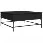 Preview: Couchtisch Schwarz 95x95x45 cm Holzwerkstoff und Metall