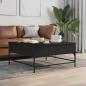 Preview: Couchtisch Schwarz 95x95x45 cm Holzwerkstoff und Metall