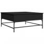 Preview: Couchtisch Schwarz 95x95x45 cm Holzwerkstoff und Metall