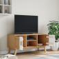 Preview: TV-Schrank OLDEN Weiß und Braun 114x43x57 cm Massivholz Kiefer