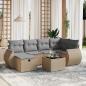 Preview: ARDEBO.de - 7-tlg. Garten-Sofagarnitur mit Kissen Beige Poly Rattan