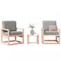 Preview: ARDEBO.de - 3-tlg. Garten-Lounge-Set Massivholz Douglasie