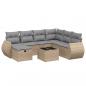 Preview: 8-tlg. Garten-Sofagarnitur mit Kissen Beige Poly Rattan