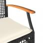 Preview: 4-tlg. Garten-Lounge-Set mit Kissen Schwarz Poly Rattan