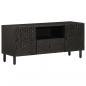 Preview: ARDEBO.de - TV-Schrank Schwarz 105x33x46 cm Massivholz Mango