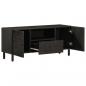 Preview: TV-Schrank Schwarz 105x33x46 cm Massivholz Mango