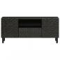 Preview: TV-Schrank Schwarz 105x33x46 cm Massivholz Mango