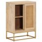 Preview: ARDEBO.de - Sideboard 55x30x76 cm Massivholz Mango und Eisen